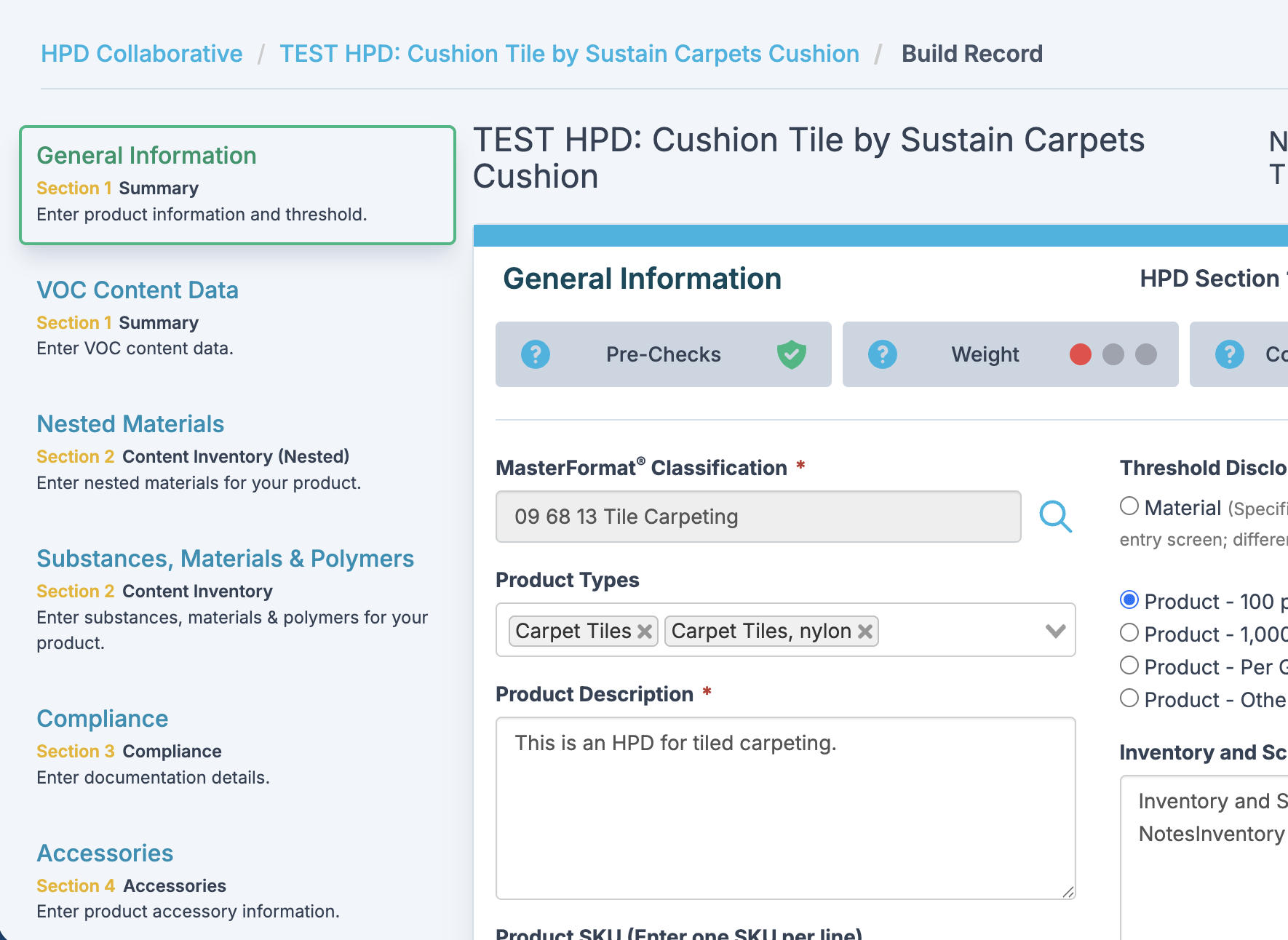 HPD Builder Interface